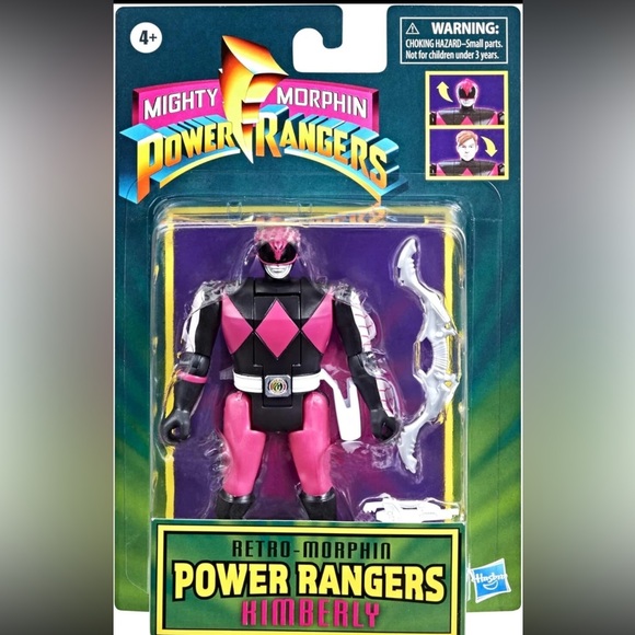 Mighty Morphin Power Rangers - Retro Morph Pink Ranger Action Figure - Hasbro - Picture 3 of 3